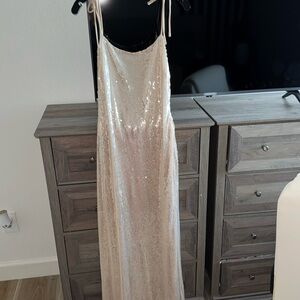 PLT Nude sparkly dress